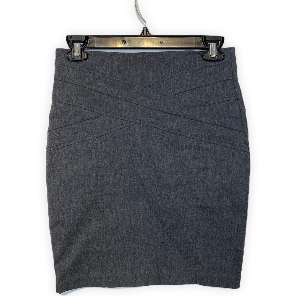 Grey Stretch Back Zip Pencil Skirt Women's Size (Small)